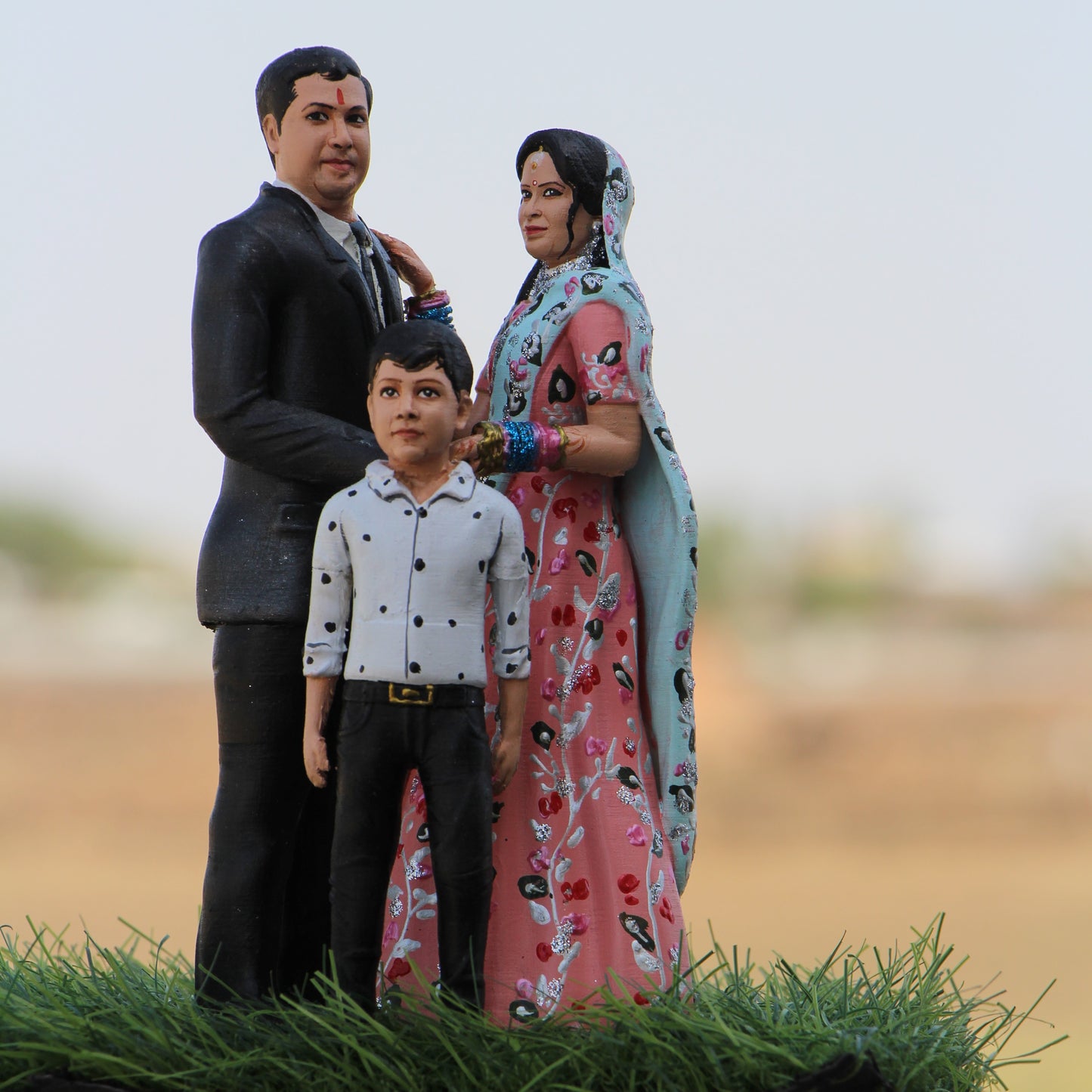 Personalized Family Of 3 Miniature