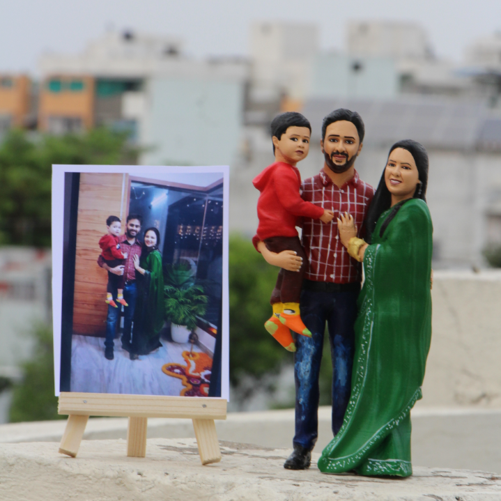 Personalized Family Of 3 Miniature